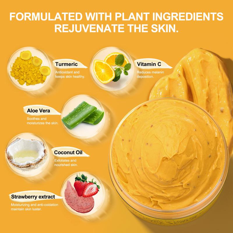 Organic Vitamin C & Turmeric Face Scrub Cream