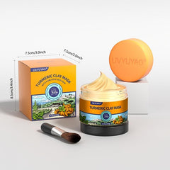 Turmeric Mud Mask with Vitamin C for Even Skin Tone Clean Up Blackhead Dirt