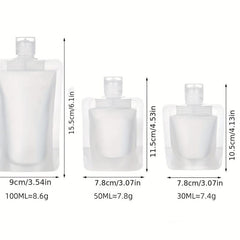 10pcs Travel Size Makeup Packing Bags Squeeze Pouch Portable Cosmetic Containers