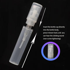 20 x Portable Mini Clear Plastic Spray Bottles 5ml Capacity