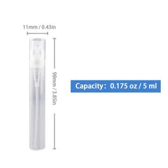 20 x Portable Mini Clear Plastic Spray Bottles 5ml Capacity