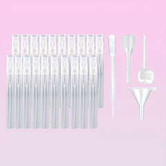 20 x Portable Mini Clear Plastic Spray Bottles 5ml Capacity