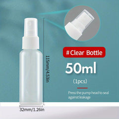 Refillable Transparent Spray Bottle for Travel Home Hotel Camping