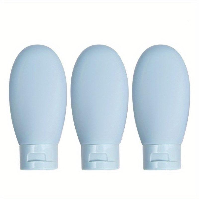 3pcs 2oz Silicone Squeeze Bottles for Liquids Toiletry Macaron