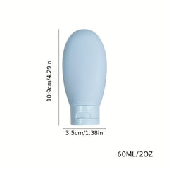 3pcs 2oz Silicone Squeeze Bottles for Liquids Toiletry Macaron