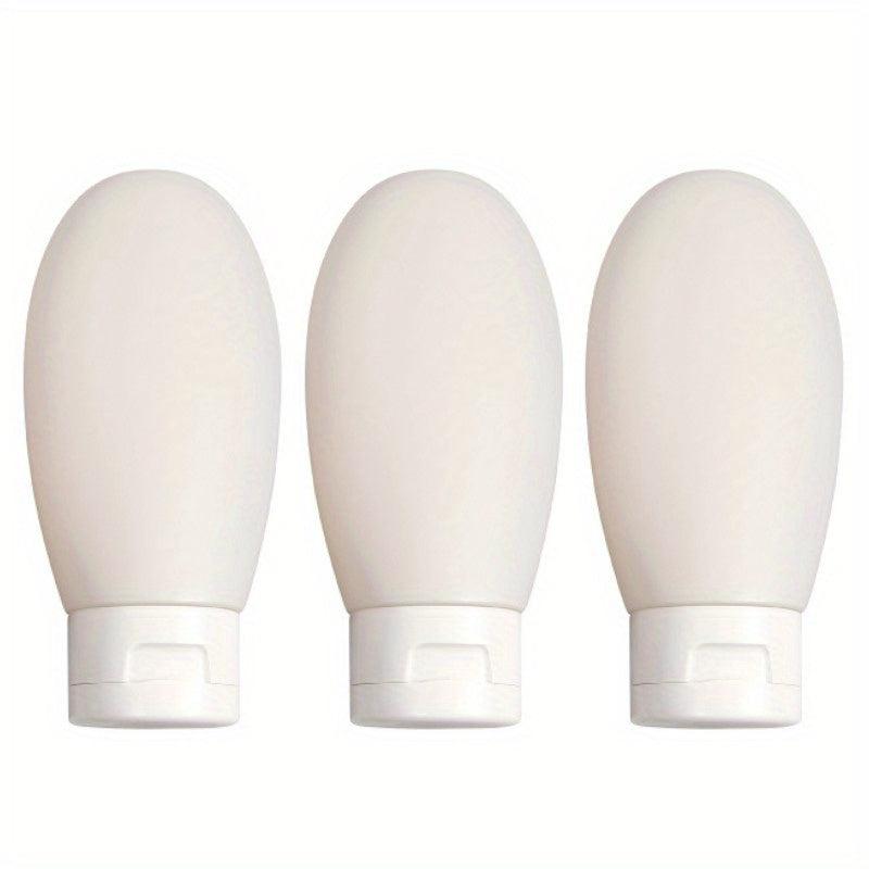 3pcs 2oz Silicone Squeeze Bottles for Liquids Toiletry Macaron