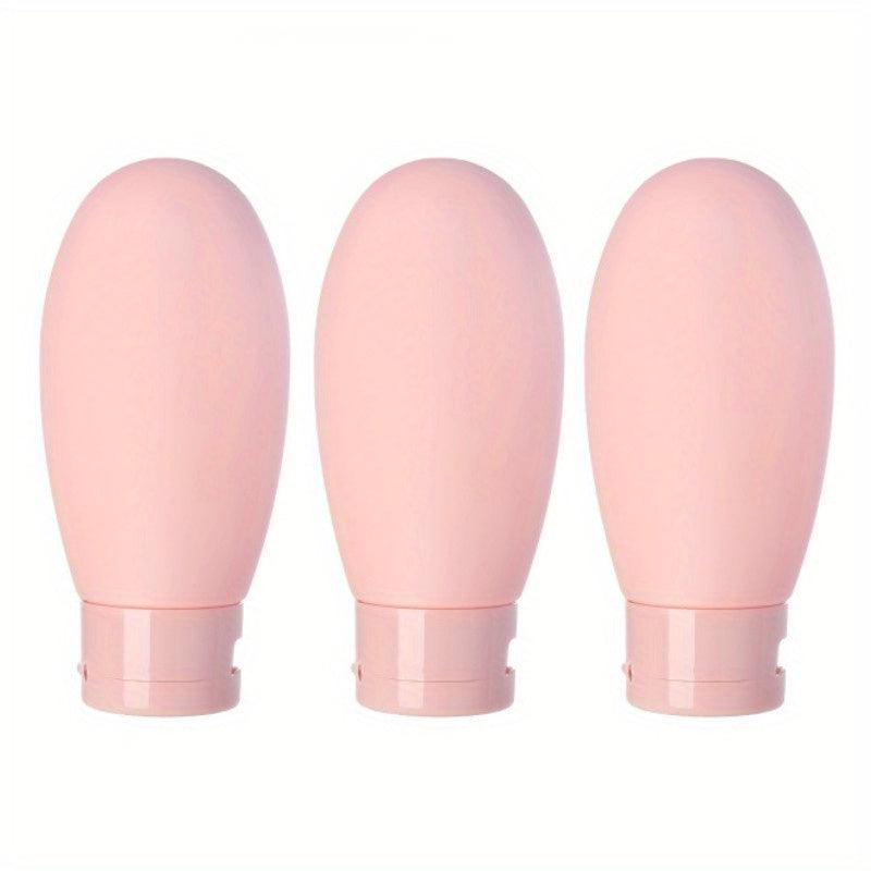 3pcs 2oz Silicone Squeeze Bottles for Liquids Toiletry Macaron