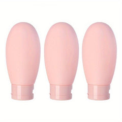 3pcs 2oz Silicone Squeeze Bottles for Liquids Toiletry Macaron