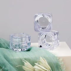 2pcs Acrylic Cosmetic Jars Travel Cream Containers 5g
