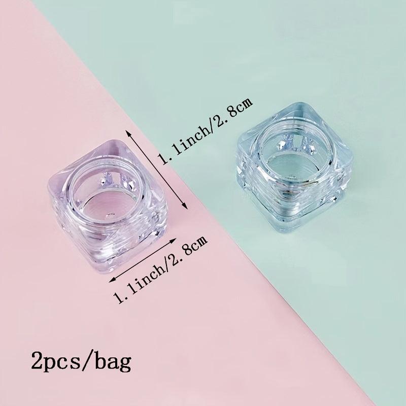 2pcs Acrylic Cosmetic Jars Travel Cream Containers 5g