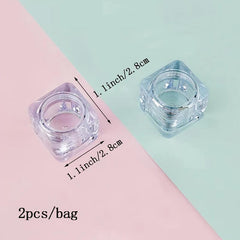 2pcs Acrylic Cosmetic Jars Travel Cream Containers 5g