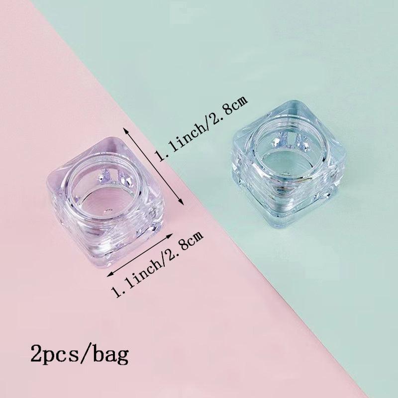 2pcs Acrylic Cosmetic Jars Travel Cream Containers 5g