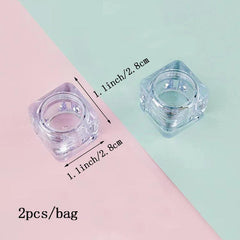 2pcs Acrylic Cosmetic Jars Travel Cream Containers 5g