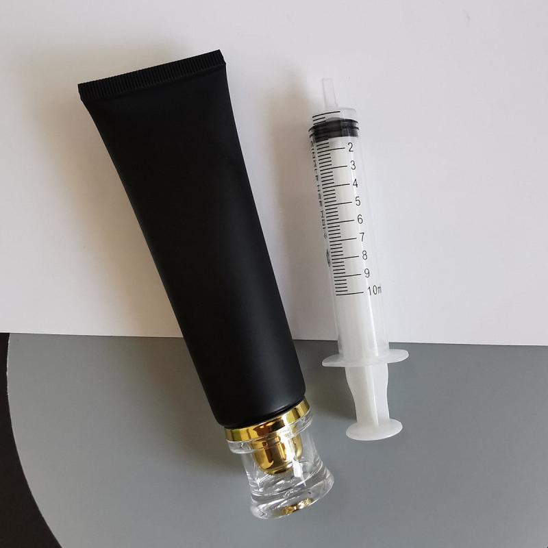 50ml Empty Cosmetic Tube with Syringe Soft Tube Container Bottle