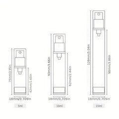 5pcs Vacuum Spray Pump Bottles Clear Cosmetic Sample Travel Container