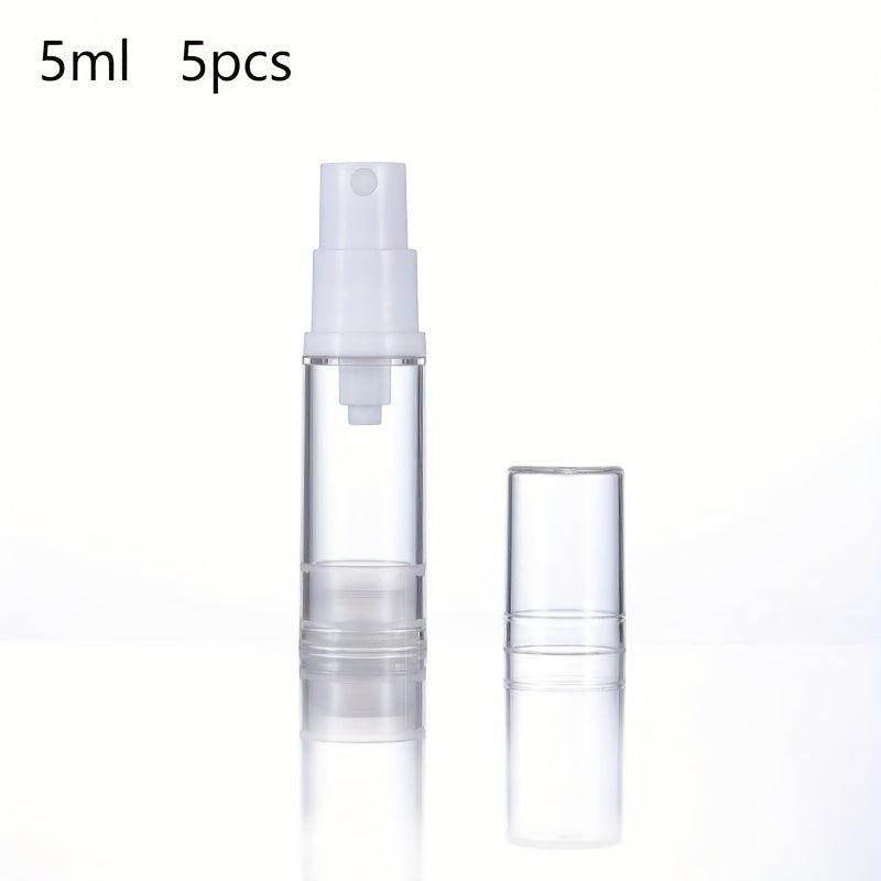 5pcs Vacuum Spray Pump Bottles Clear Cosmetic Sample Travel Container