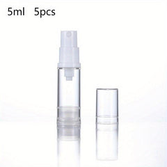 5pcs Vacuum Spray Pump Bottles Clear Cosmetic Sample Travel Container
