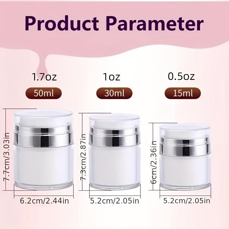 Airless Pump Jar Refillable Bottle for Moisturizer Travel Containers