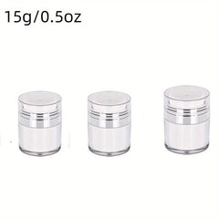 Airless Pump Jar Refillable Bottle for Moisturizer Travel Containers