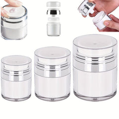 Airless Pump Jar Refillable Bottle for Moisturizer Travel Containers