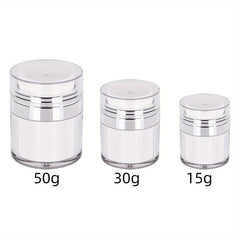 Airless Pump Jar Refillable Bottle for Moisturizer Travel Containers