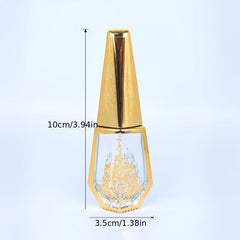 Empty Golden Perfume Spray Bottle Decorative Reusable Atomizer