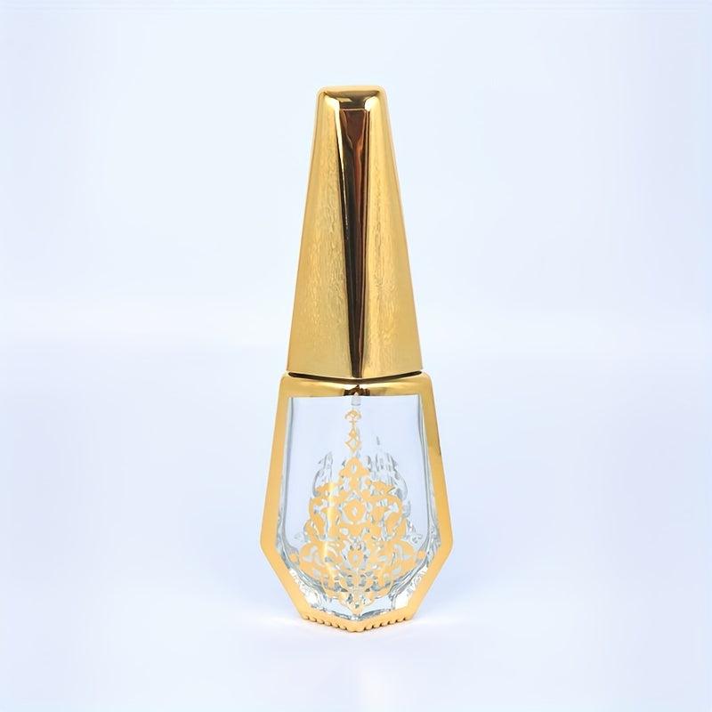 Empty Golden Perfume Spray Bottle Decorative Reusable Atomizer