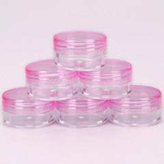 5pcs Clear Cosmetic Jars With Lid for Beauty Products