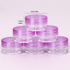 5pcs Clear Cosmetic Jars With Lid for Beauty Products