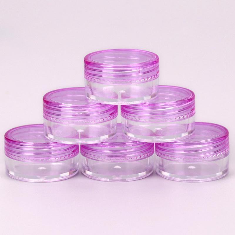 5pcs Clear Cosmetic Jars With Lid for Beauty Products