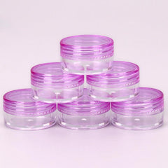 5pcs Clear Cosmetic Jars With Lid for Beauty Products