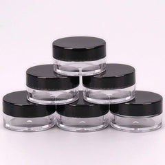 5pcs Clear Cosmetic Jars With Lid for Beauty Products