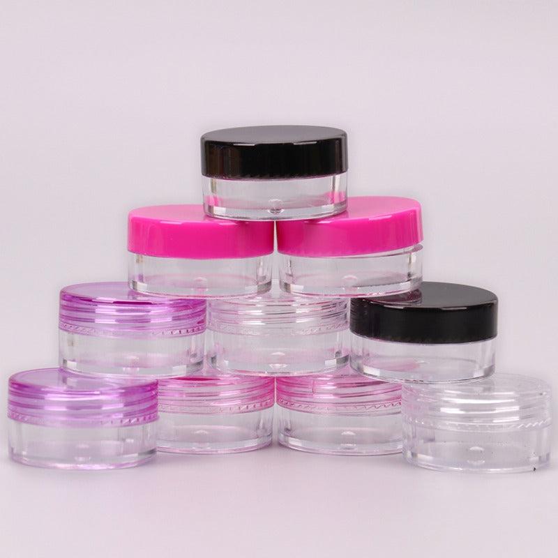 5pcs Clear Cosmetic Jars With Lid for Beauty Products