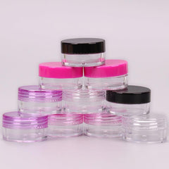 5pcs Clear Cosmetic Jars With Lid for Beauty Products