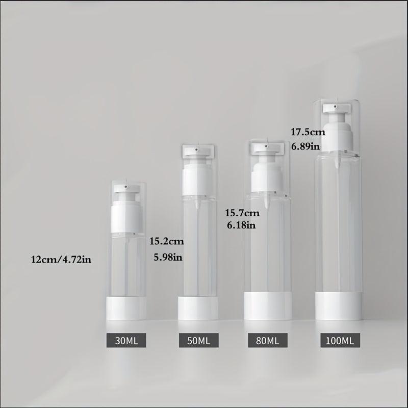 4pcs Refillable Airless Pump Bottles 30ml 100ml