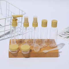 9pcs Toiletries Travel Bottles Set Leak Proof Cream Jars Spray For Women Men