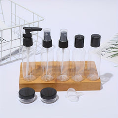 9pcs Toiletries Travel Bottles Set Leak Proof Cream Jars Spray For Women Men