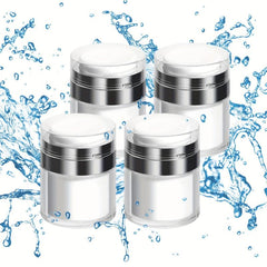 4 Pcs Empty Airless Cosmetic Container Pump Jar for Creams Gels Lotions