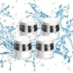 4 Pcs Empty Airless Cosmetic Container Pump Jar for Creams Gels Lotions