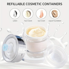 4 Pcs Empty Airless Cosmetic Container Pump Jar for Creams Gels Lotions