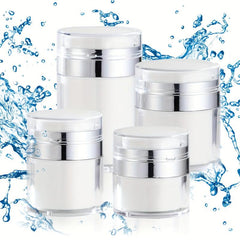 4 Pcs Empty Airless Cosmetic Container Pump Jar for Creams Gels Lotions