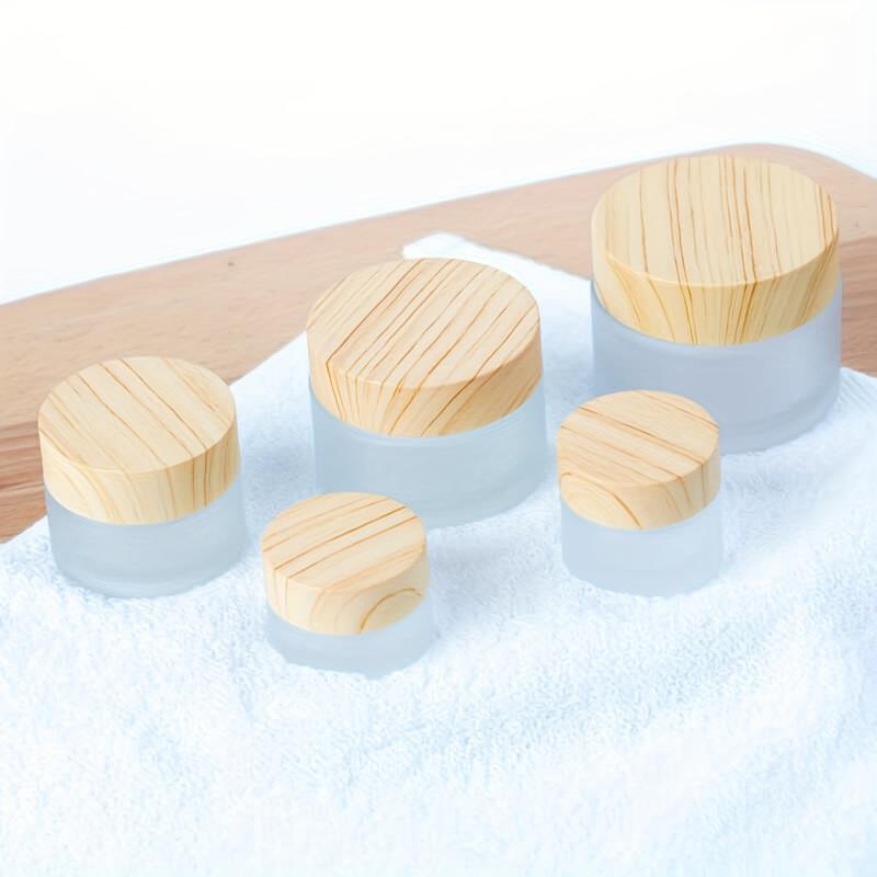 Travel Friendly Clear Cosmetic Jars and Bottles for Face Cream Lotion