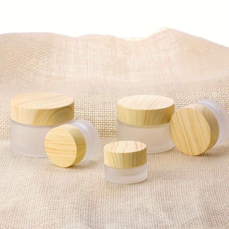 Travel Friendly Clear Cosmetic Jars and Bottles for Face Cream Lotion