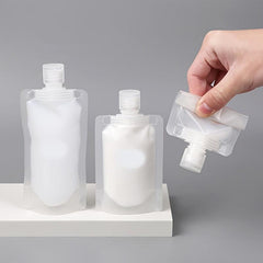 Leak Proof Travel Shampoo Bottles with Lids Portable Makeup Packing Bag
