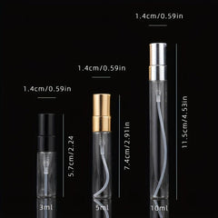 5pcs Mini Spray Bottles Clear Refillable Perfume Glass Bottle For Travel