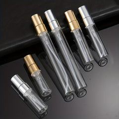 5pcs Mini Spray Bottles Clear Refillable Perfume Glass Bottle For Travel