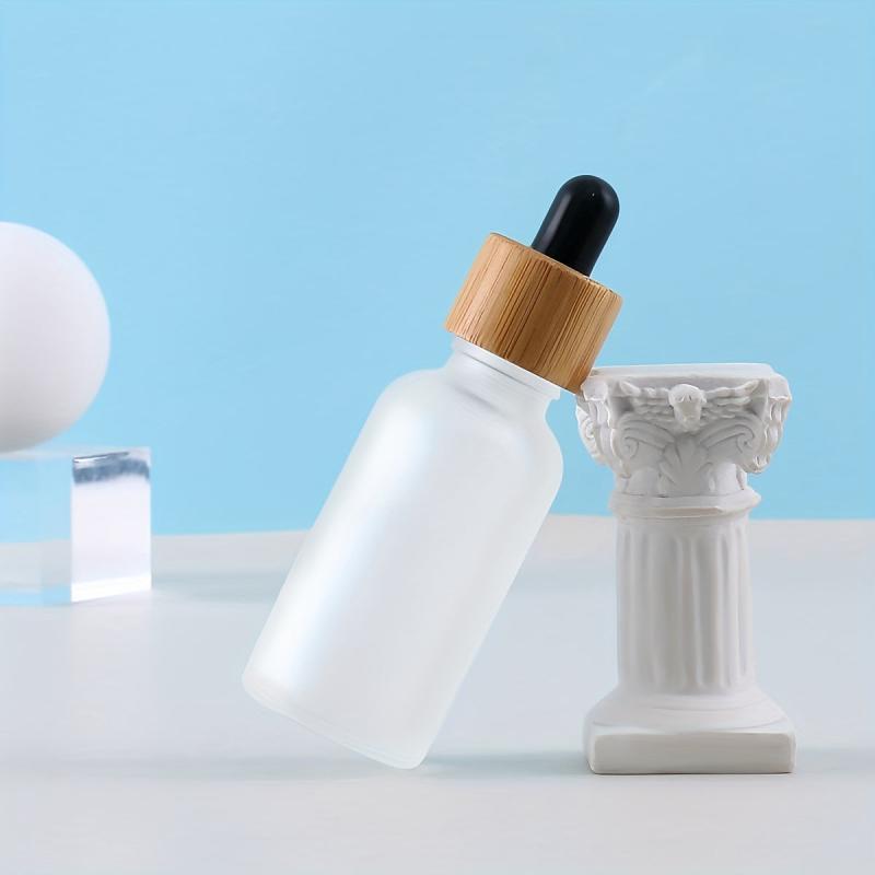 30ml Frosted Glass Eye Dropper Bottle Essential Bottles Bamboo Cap