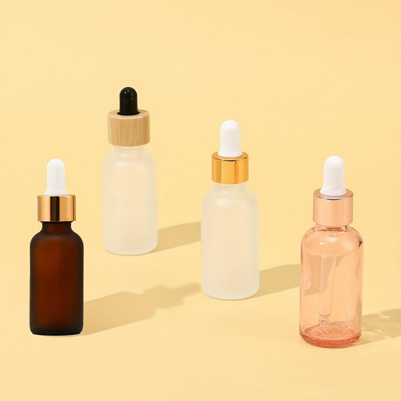 30ml Frosted Glass Eye Dropper Bottle Essential Bottles Bamboo Cap