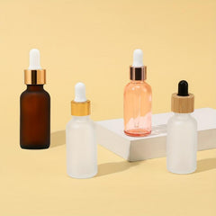 30ml Frosted Glass Eye Dropper Bottle Essential Bottles Bamboo Cap