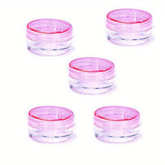 5pcs Clear Round Cosmetic Jars Empty Makeup Containers